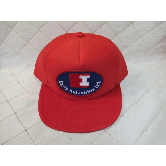 Earl's Industries Ltd Vancouver BC M/L NOS Vintage Snapback Hat Cap Red Patch - Picture 2 of 7